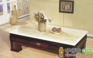 大理石茶几上的胶印怎么去掉
